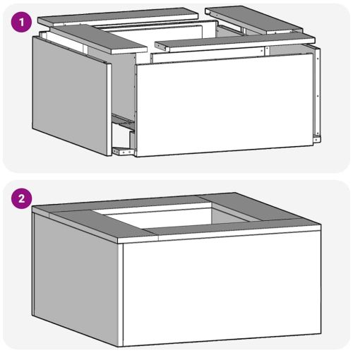 Огнище Черно 80 x 80 x 40 cm Стомана