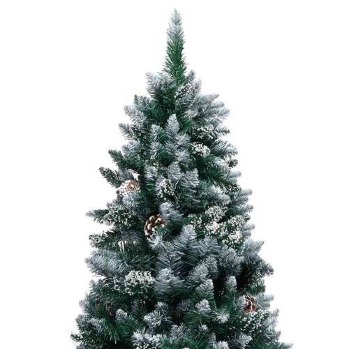 С изкуствено коледно дърво с 300 LED светодиода Зелен 180 cm