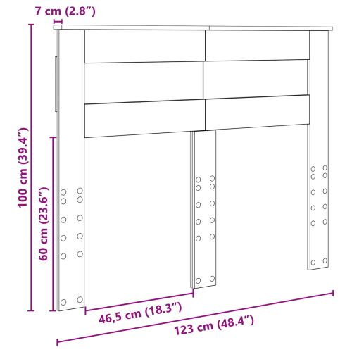 Облегалка за глава Черния дъб 120 cm Инженерно дърво