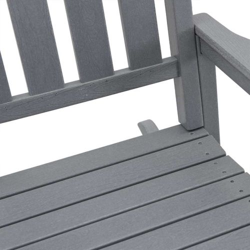 Люлеещ се стол 2 pcs Светлосиво 92 x 70 x 108 см Полиетилен