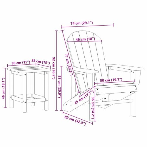 Градински стол 3 pcs Светлосиво 80.5 x 74.5 x 92 см Полиетилен