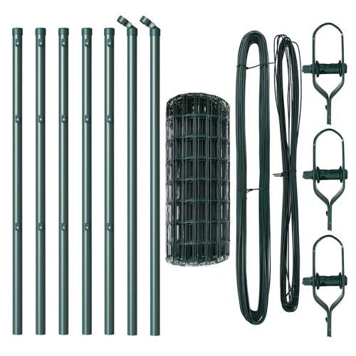 Ограда с пост Зелен 0,4 x 10 м Стомана и PVC