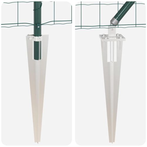 Ограда с пост Зелен 0,4 x 10 м Стомана и PVC