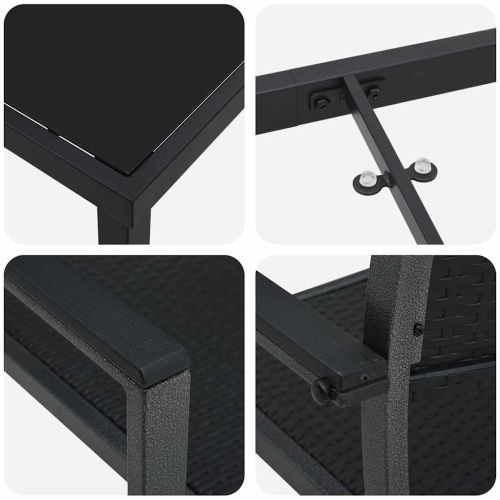 Комплект за хранене в градината 7 pcs Черно