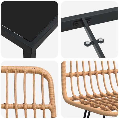 Комплект за хранене в градината 7 pcs Кафяво