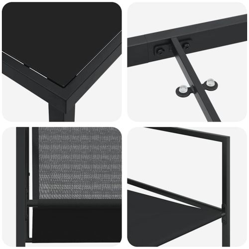 Комплект за хранене в градината 9 pcs Черно