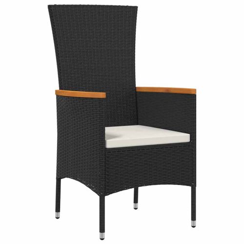 Комплект за хранене в градината с възглавница 9 pcs Черно