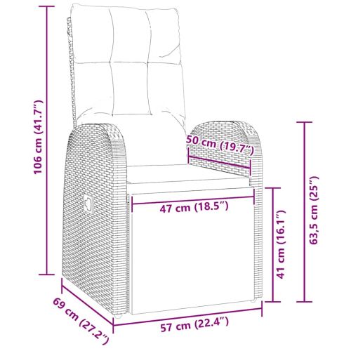 Комплект за хранене в градината 7 pcs Черно полиратан