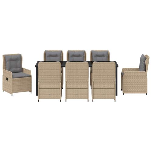 Комплект за хранене в градината 9 pcs Бежов и Светло Сив