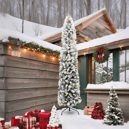 С изкуствено коледно дърво с 300 LED светодиода Зелен 240 cm