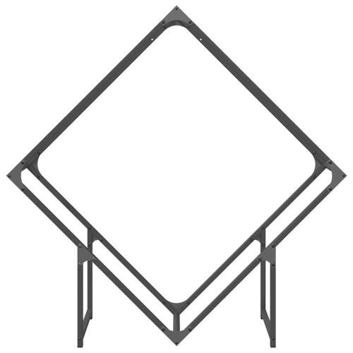 Стойка за дърва за огрев черна 100x25x100 cm