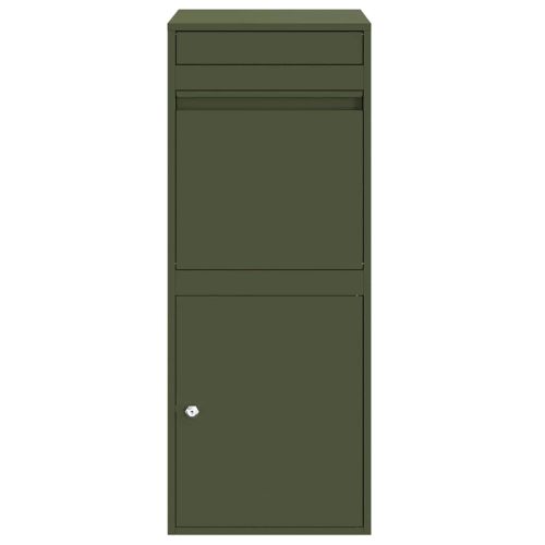 Пощенска кутия за пратки Маслиненозелено 41 x 38 x 103 см