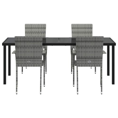 Комплект за хранене в градината 5 pcs Сив