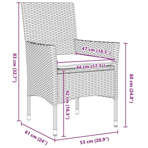 Комплект за хранене в градината 9 pcs Бежово полиратан