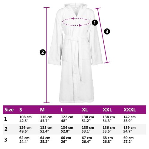 Халат за баня KINN Бяло M Памук