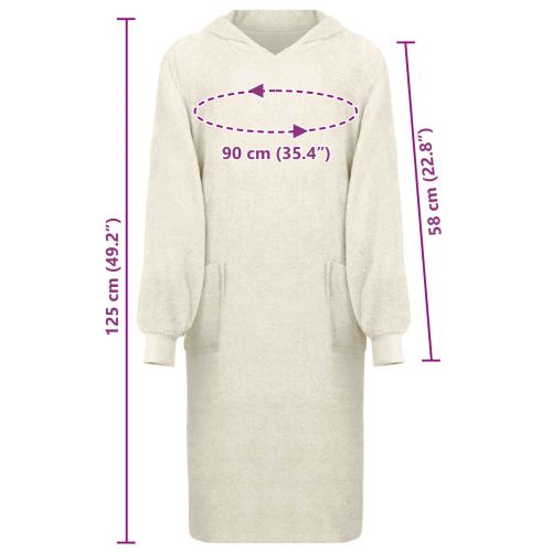 Одеяло с качулка KINN Крем XL Памук