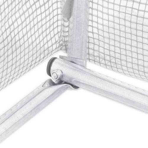 Оранжерия със стоманена рамка бяла 80 м² 20x4x2 м