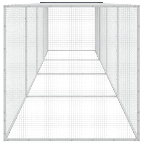 Клетка за пилета с покрив антрацит 403x98x90 см стомана