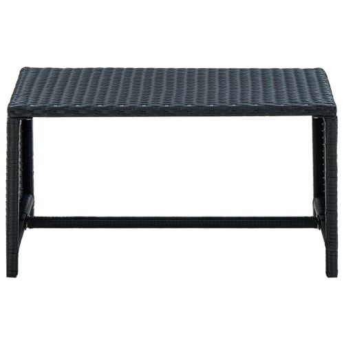 Кафе маса, черна, 70x40x38 см, полиратан