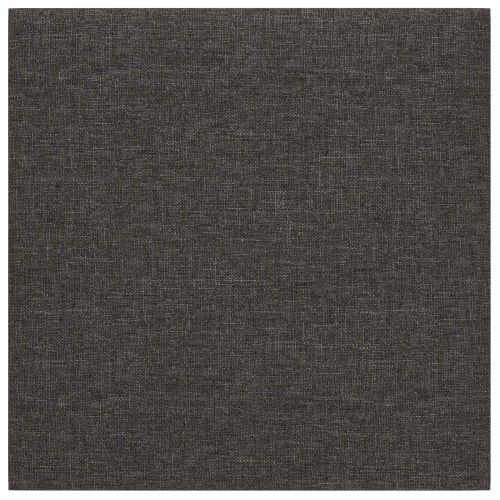 Стенно табло за легло 12 pcs Тъмен сив 30 x 30 cm текстил