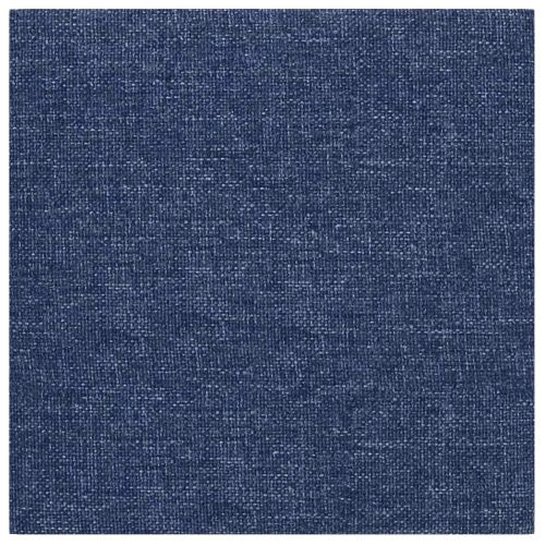 Стенно табло за легло 12 pcs Синьо 30 x 30 cm текстил