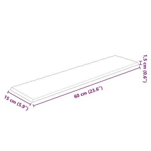 Стенно табло за легло 12 pcs Крем 60 x 15 cm текстил