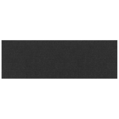 Стенно табло за легло 12 pcs Черен 90 x 30 cm текстил