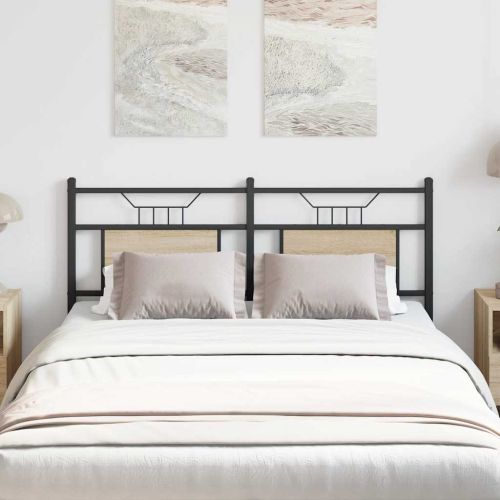 Резервна табла за легло Дъб Сонома 150 cm Изработена дървесина и стомана