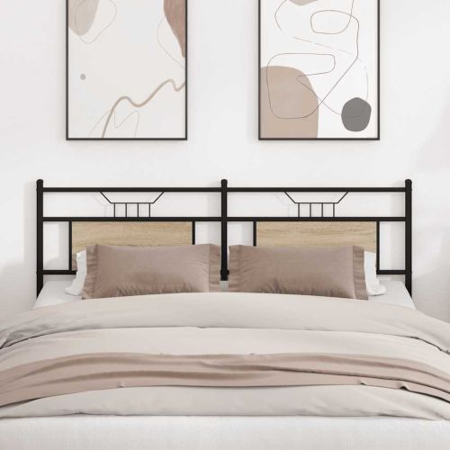 Резервна табла за легло Дъб Сонома 160 cm Изработена дървесина и стомана