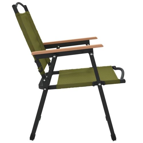 Къмпинг столове 2 бр зелени 54x55x78 см Оксфорд плат