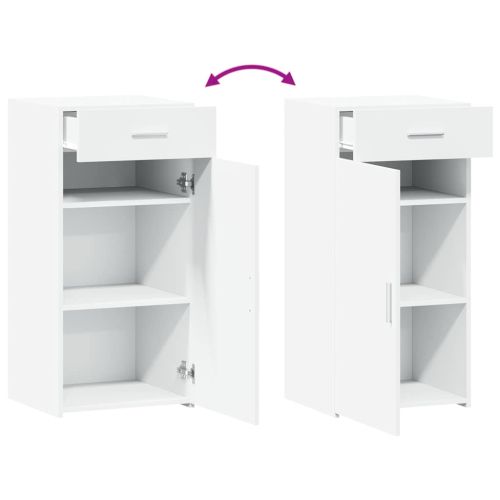 Бюфет, бял, 45x42,5x93 см, инженерно дърво