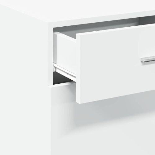 Бюфет, бял, 45x42,5x93 см, инженерно дърво