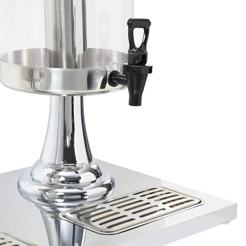 Двоен диспенсър за сок от неръждаема стомана, 2 x 8 л