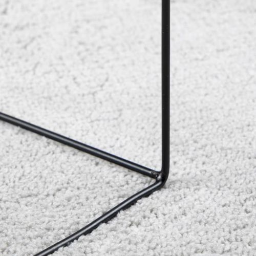 Килим OVIEDO с къс косъм, сив, 100x200 см