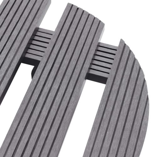 Поставки за цветя на колелца, 4 бр, сиви, Ø30x7,5 см, WPC