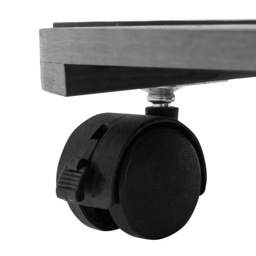 Поставки за цветя на колелца, 2 бр, сиви, Ø30x7,5 см, WPC