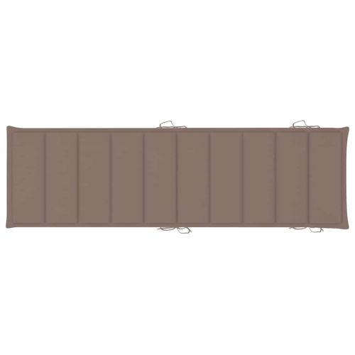 Шезлонг с възглавница, сив, масивно акациево дърво