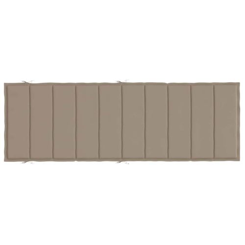 Шалте за шезлонг, таупе, 186x58x4 см, Оксфорд плат