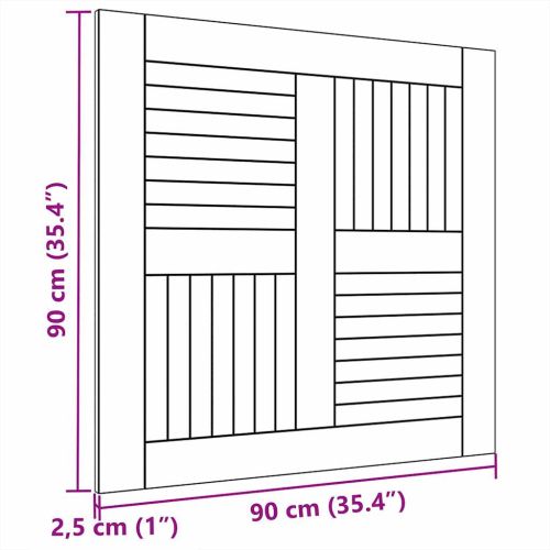 Плот за маса, тиково дърво масив, квадратен, 90x90x2,5 см
