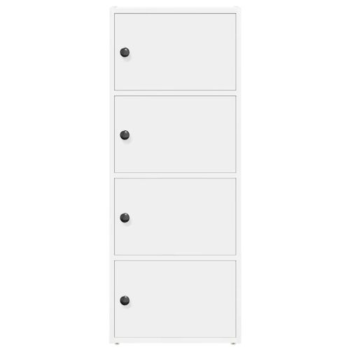 Библиотека, бяла, 40x24x102 см, инженерно дърво