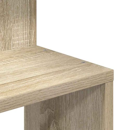 Стенен ъглов рафт, дъб сонома, 32x32x127,5 см, ПДЧ