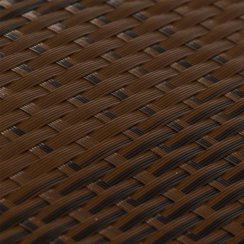 Балконски параван, кафяв и черен, 600x80 см, полиратан