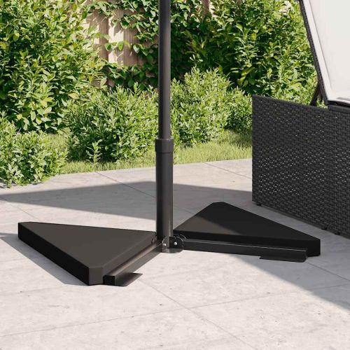 Чадър Тежест плочи 2 бр черен гранит триъгълна 14 кг