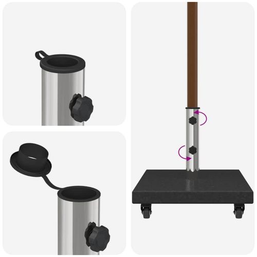 Основа за чадър Черно 45 x 45 x 45 cm Гранит