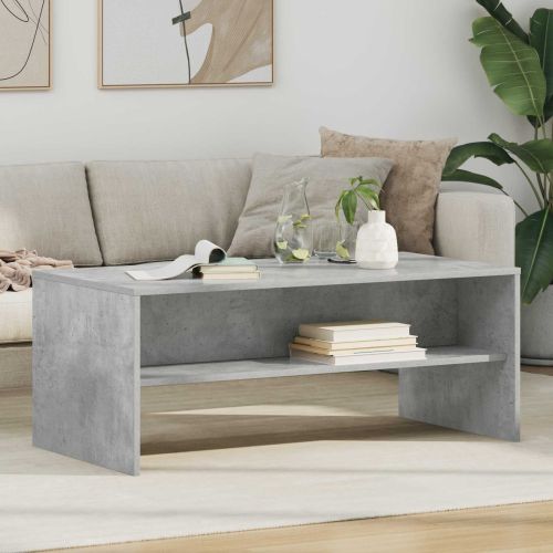 Масичка за кафе Циментено сиво 100 x 50 x 40 cm Инженерно дърво