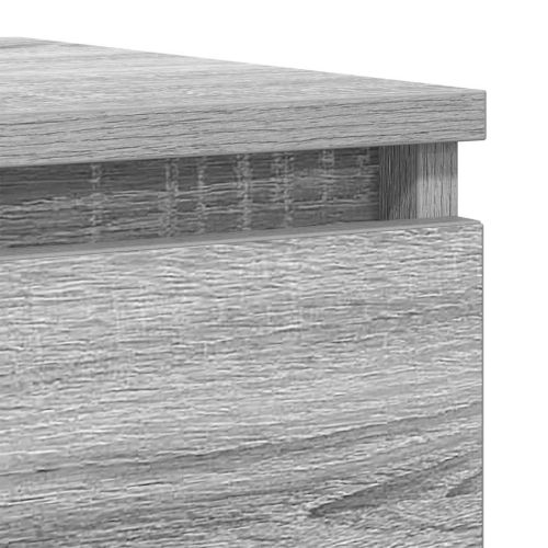 Сайдборд, сив сонома, 37,5x35x99 см, инженерно дърво