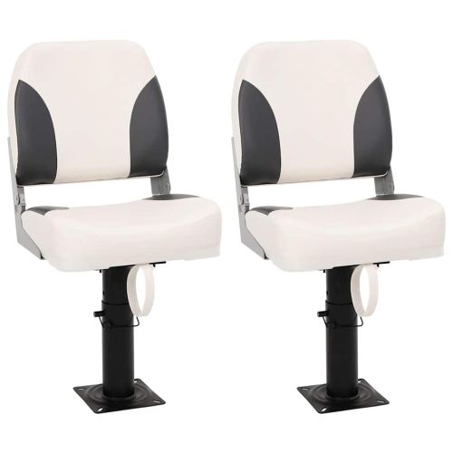 Сгъваеми седалки за лодка, комплект от 2, ниска облегалка