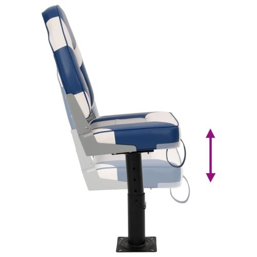 Сгъваема седалка за лодка от 2 части, висока облегалка