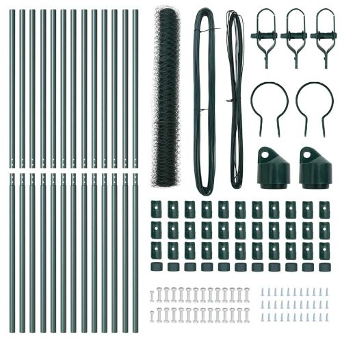 Стълб за ограда. Зелен 25 x 1 м (50 мм мрежа) Стомана