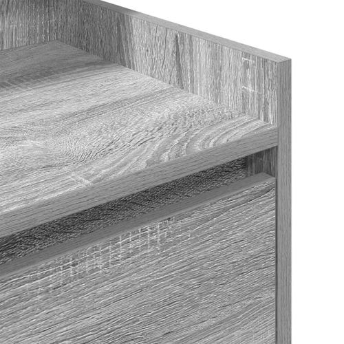 Нощни шкафчета с 2 чекмеджета 2 бр., сив сонома 38x34x80 см